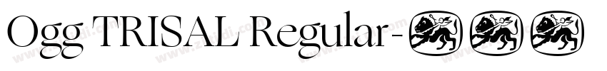 Ogg TRISAL Regular字体转换